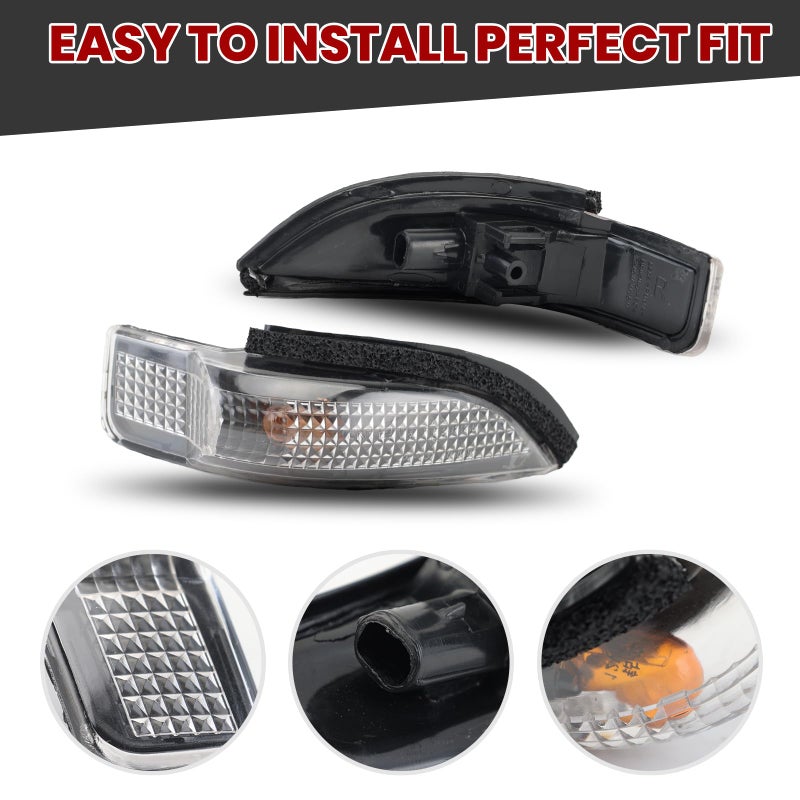 MZORANGE Car Rearview Mirror Turn Signal Indicator Light For Toyota Corolla/RAV4/Camry/Prius C/Avalon 2012 2013 2014 2015 2016 (Right Passenger Side) - Image 2